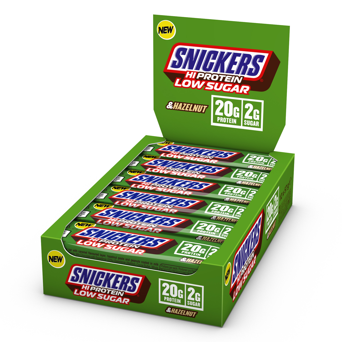 Snickers Hazelnut Milk Chocolate Protein Bar 12 x 57g